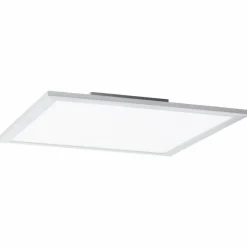 Luminaires Brilliant Plafonnier Brilliant Flat LED Argenté, 1 lumière, Télécommandes* Éclairage Led