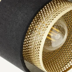 Lampes En Tissu-Luminaires Brilliant Plafonnier Brilliant Grove Noir, 4 lumières