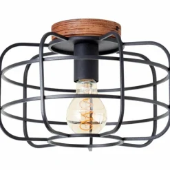 Luminaires Scandinaves-Luminaires Brilliant Plafonnier Brilliant Gwen Bois foncé, 1 lumière