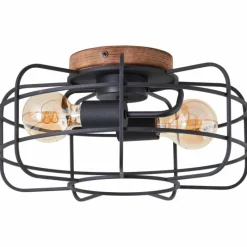 Luminaires Scandinaves-Luminaires Brilliant Plafonnier Brilliant Gwen Bois foncé, 2 lumières