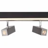 Luminaires Brilliant Plafonnier Brilliant Howle LED Aluminium, Noir, 2 lumières* Spots Et Projecteurs