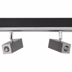 Luminaires Brilliant Plafonnier Brilliant Howle LED Aluminium, Noir, 2 lumières* Spots Et Projecteurs