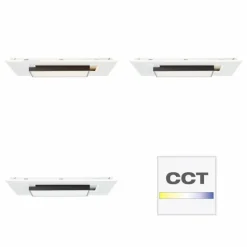 Luminaires Brilliant Plafonnier Brilliant Hutson LED Noir, Blanc, 1 lumière, Télécommandes* Éclairage Led