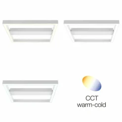 Luminaires Brilliant Plafonnier Brilliant Icarus LED Blanc, 1 lumière, Télécommandes, Changeur de couleurs* Éclairage Led