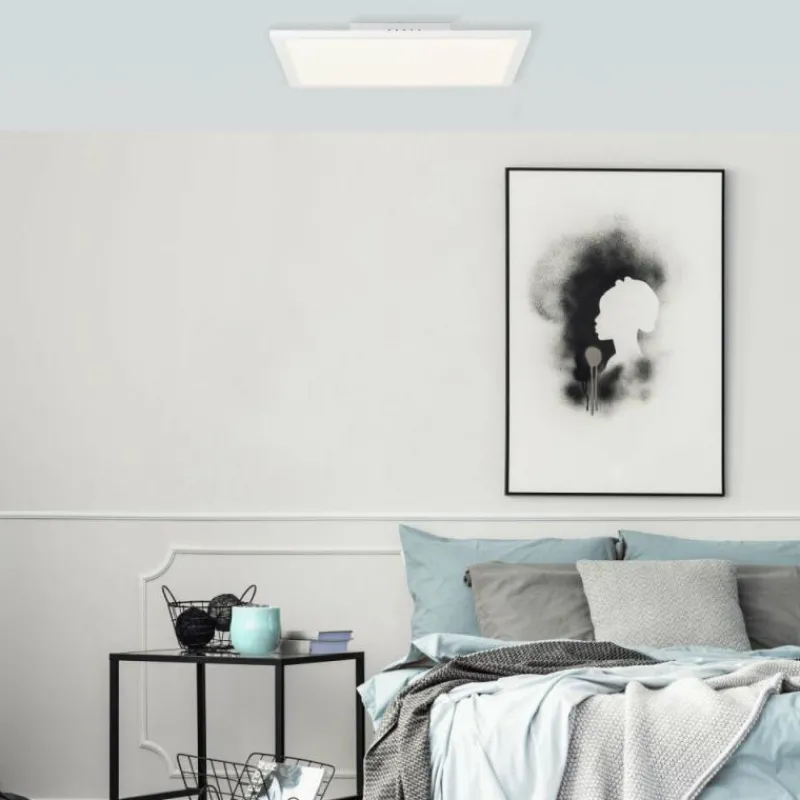 Luminaires Brilliant Plafonnier Brilliant Jacinda LED Blanc, 1 lumière, Télécommandes* Éclairage Led