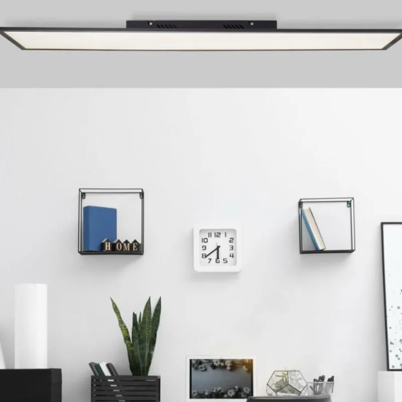 Luminaires Brilliant Plafonnier Brilliant Jacinda LED Noir, 1 lumière, Télécommandes* Éclairage Led