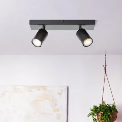 Luminaires Brilliant Plafonnier Brilliant Jello LED Noir, 2 lumières* Éclairage Led