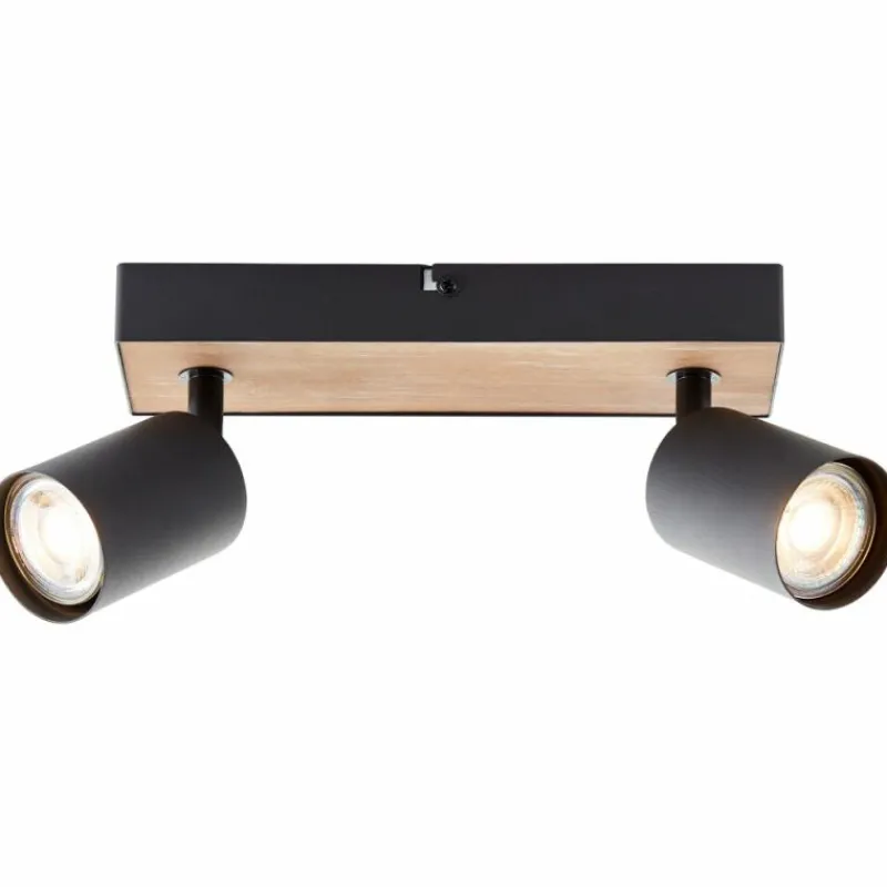 Luminaires Scandinaves-Luminaires Brilliant Plafonnier Brilliant Jello Wood Écru, Noir, 2 lumières