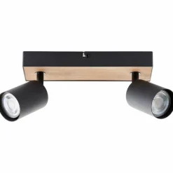 Luminaires Scandinaves-Luminaires Brilliant Plafonnier Brilliant Jello Wood Écru, Noir, 2 lumières