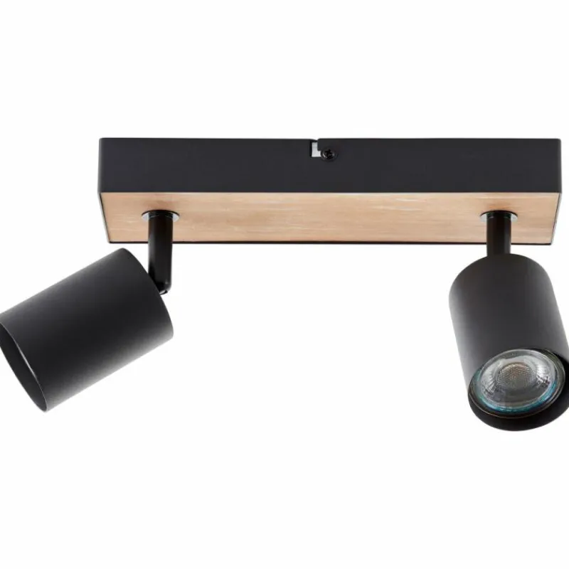 Luminaires Scandinaves-Luminaires Brilliant Plafonnier Brilliant Jello Wood Écru, Noir, 2 lumières