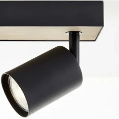 Luminaires Scandinaves-Luminaires Brilliant Plafonnier Brilliant Jello Wood Écru, Noir, 2 lumières