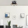Lampes Industrielles-Luminaires Brilliant Plafonnier Brilliant Kamolo Noir, 3 lumières