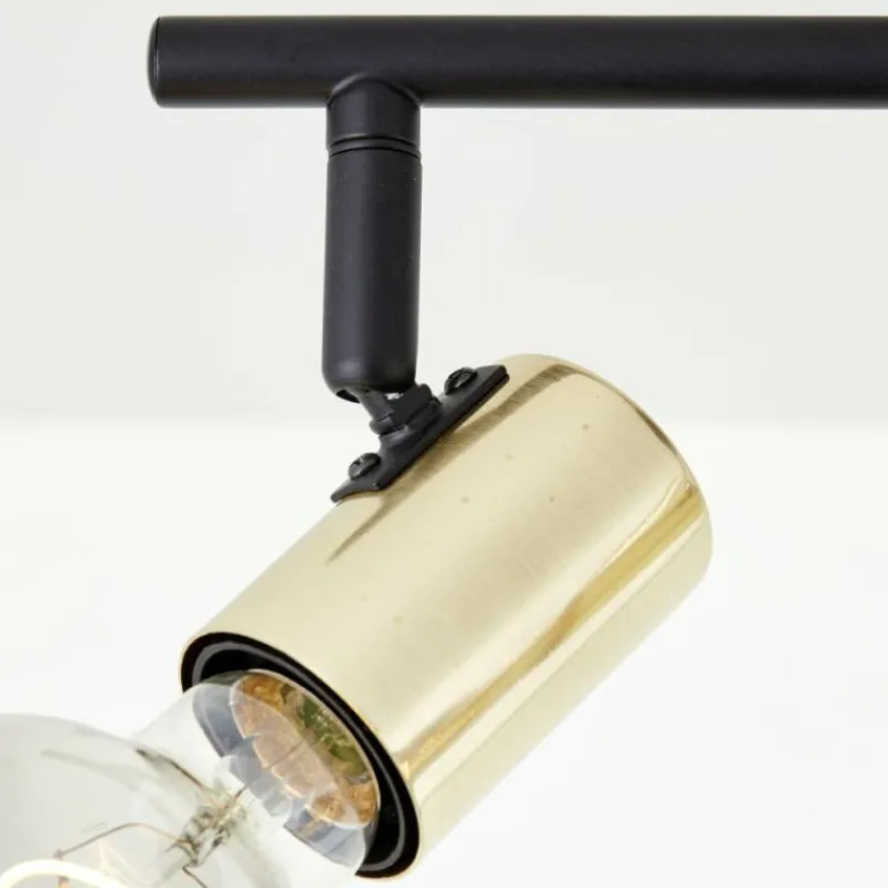 Lampes Dorées-Luminaires Brilliant Plafonnier Brilliant Kerry Or, Noir, 6 lumières