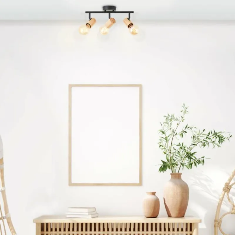 Luminaires Scandinaves-Luminaires Brilliant Plafonnier Brilliant Kerry Écru, Noir, 3 lumières