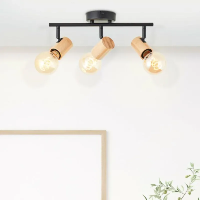 Luminaires Scandinaves-Luminaires Brilliant Plafonnier Brilliant Kerry Écru, Noir, 3 lumières