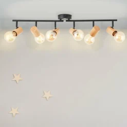 Luminaires Scandinaves-Luminaires Brilliant Plafonnier Brilliant Kerry Écru, Noir, 6 lumières