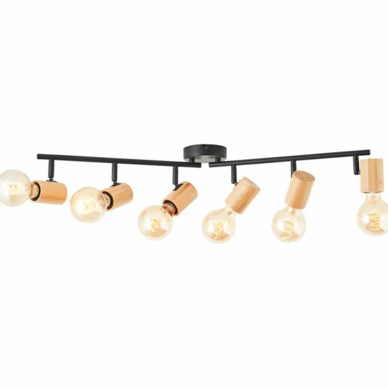 Luminaires Scandinaves-Luminaires Brilliant Plafonnier Brilliant Kerry Écru, Noir, 6 lumières