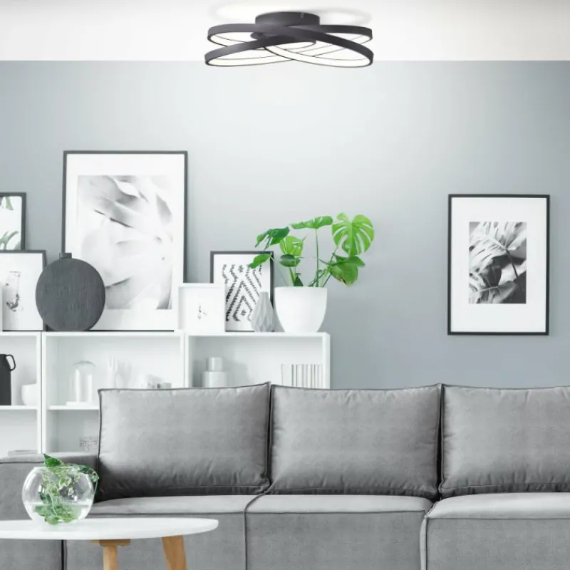 Luminaires Brilliant Plafonnier Brilliant Labyrinth LED Noir, 1 lumière* Éclairage Led