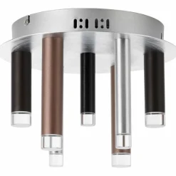 Luminaires Brilliant Plafonnier Brilliant Living Cembalo LED Brun, 7 lumières* Éclairage Led