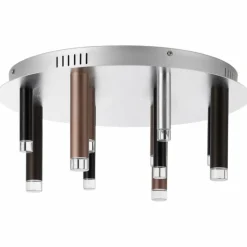 Luminaires Brilliant Plafonnier Brilliant Living Cembalo LED Brun, 12 lumières* Éclairage Led