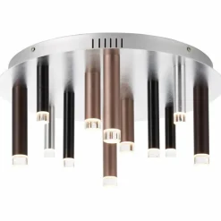 Luminaires Brilliant Plafonnier Brilliant Living Cembalo LED Brun, 12 lumières* Éclairage Led
