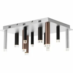 Luminaires Brilliant Plafonnier Brilliant Living Cembalo LED Brun, 12 lumières* Éclairage Led