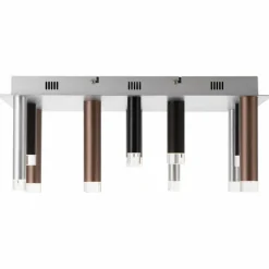 Luminaires Brilliant Plafonnier Brilliant Living Cembalo LED Brun, 12 lumières* Éclairage Led