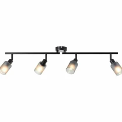 Luminaires Brilliant Plafonnier Brilliant Loralie Noir, 4 lumières