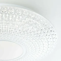 Luminaires Brilliant Plafonnier Brilliant Lucian LED Blanc, 1 lumière, Télécommandes, Changeur de couleurs* Éclairage Led