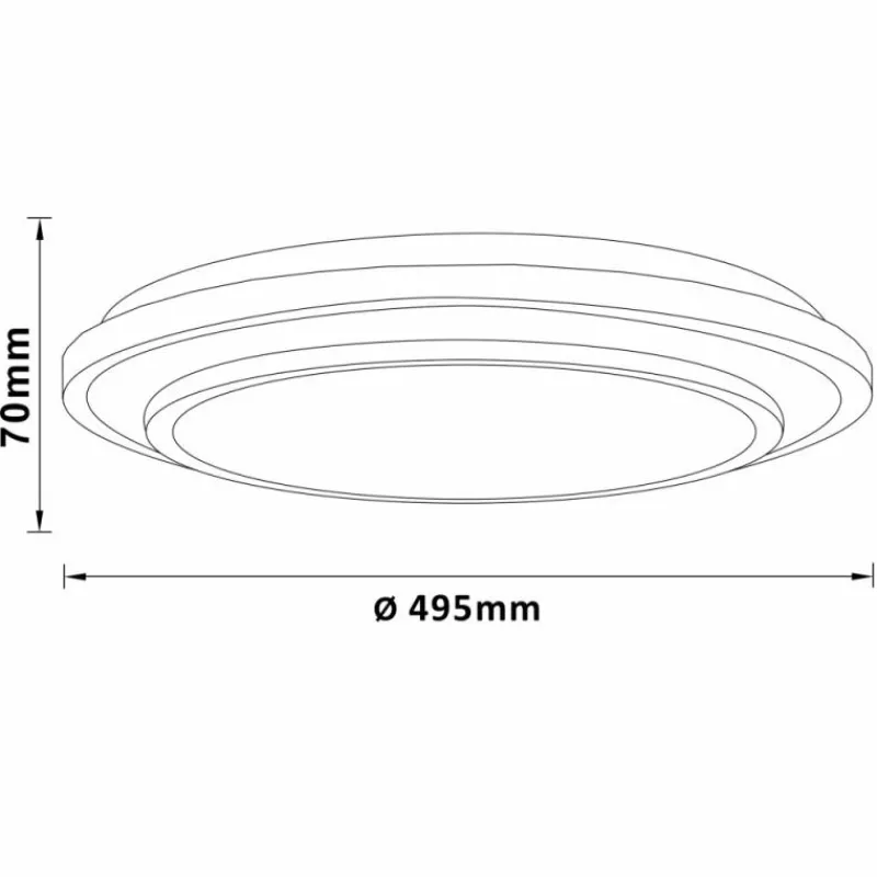 Luminaires Brilliant Plafonnier Brilliant Luciano LED Blanc, 1 lumière, Télécommandes* Éclairage Led