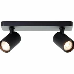 Luminaires Brilliant Plafonnier Brilliant Marty Noir, 2 lumières* Spots Et Projecteurs
