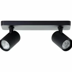 Luminaires Brilliant Plafonnier Brilliant Marty Noir, 2 lumières* Spots Et Projecteurs