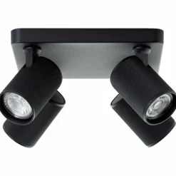 Luminaires Brilliant Plafonnier Brilliant Marty Noir, 4 lumières* Spots Et Projecteurs