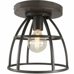 Luminaires Rustiques-Luminaires Brilliant Plafonnier Brilliant Matrix Noir, 1 lumière