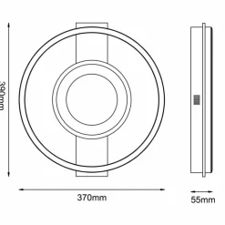 Lampes En Bois-Luminaires Brilliant Plafonnier Brilliant Maureen LED Écru, Noir, Blanc, 1 lumière