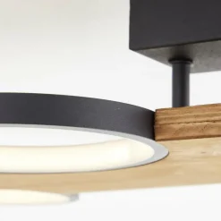 Luminaires Scandinaves-Luminaires Brilliant Plafonnier Brilliant Musti LED Noir, 1 lumière