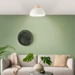 Luminaires Scandinaves-Luminaires Brilliant Plafonnier Brilliant Nalam Écru, Blanc, 1 lumière