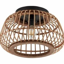 Luminaires Rustiques-Luminaires Brilliant Plafonnier Brilliant Nikka Noir, 1 lumière