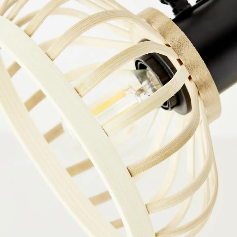 Luminaires Rustiques-Luminaires Brilliant Plafonnier Brilliant Norah Noir, 3 lumières