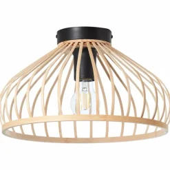 Style Boho-Chic-Luminaires Brilliant Plafonnier Brilliant Norah Noir, 1 lumière