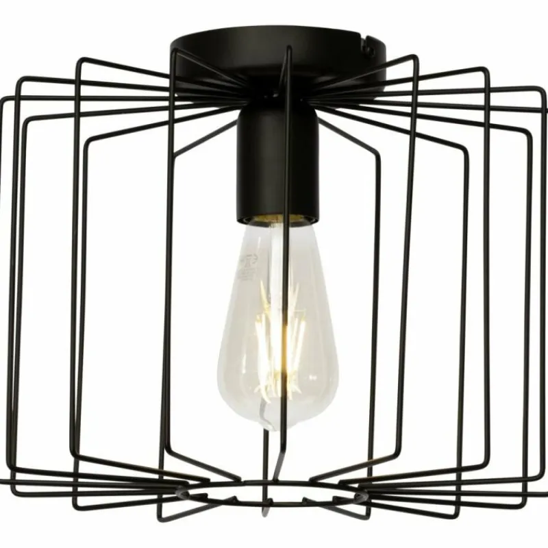 Lampes Vintages & Rétros-Luminaires Brilliant Plafonnier Brilliant Onelia Noir, 1 lumière