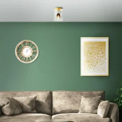 Lampes Dorées-Luminaires Brilliant Plafonnier Brilliant Osaki Or, 1 lumière