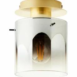 Lampes Dorées-Luminaires Brilliant Plafonnier Brilliant Osaki Or, 1 lumière