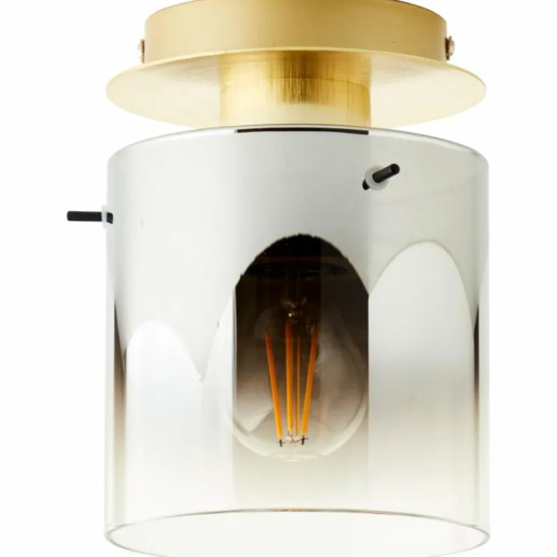 Lampes Dorées-Luminaires Brilliant Plafonnier Brilliant Osaki Or, 1 lumière