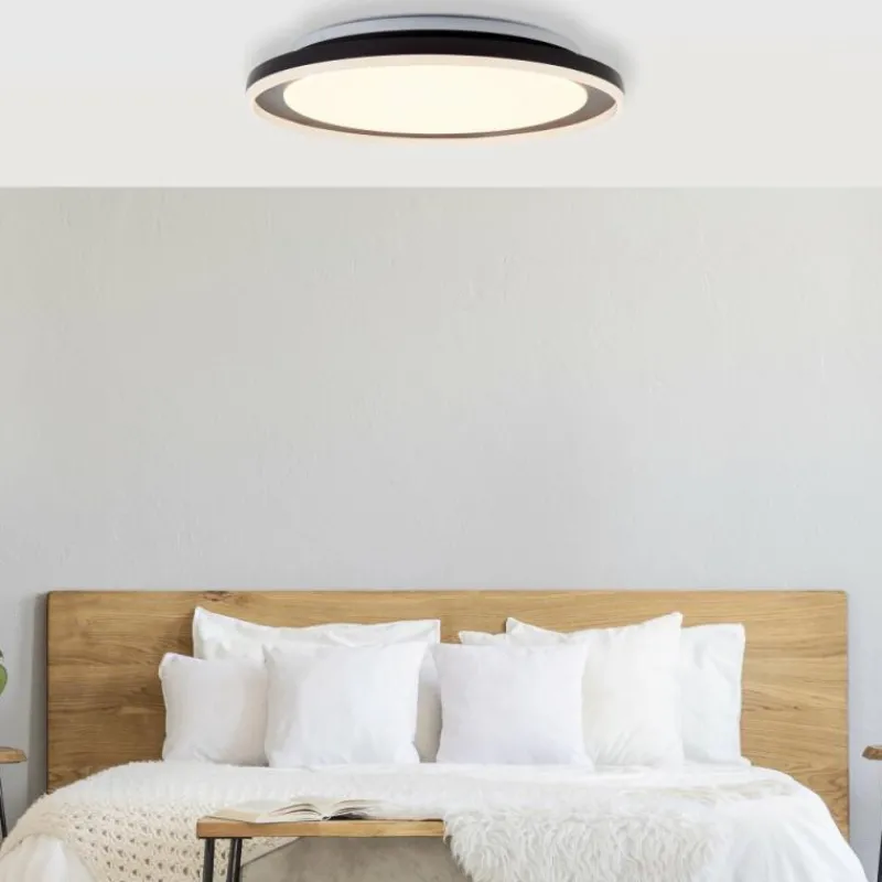 Lampes Industrielles-Luminaires Brilliant Plafonnier Brilliant Pederson LED Noir, 1 lumière