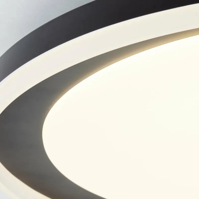 Lampes Industrielles-Luminaires Brilliant Plafonnier Brilliant Pederson LED Noir, 1 lumière