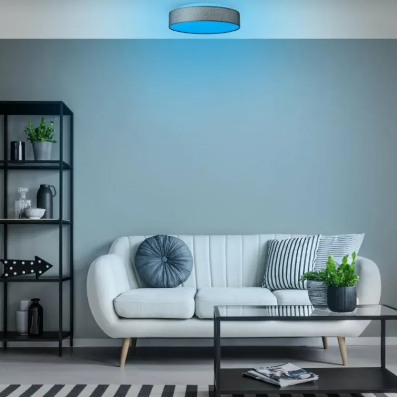 Luminaires Brilliant Plafonnier Brilliant Penley LED Blanc, 1 lumière, Télécommandes