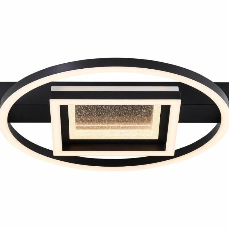 Luminaires Brilliant Plafonnier Brilliant Queens LED Noir, 1 lumière* Éclairage Led