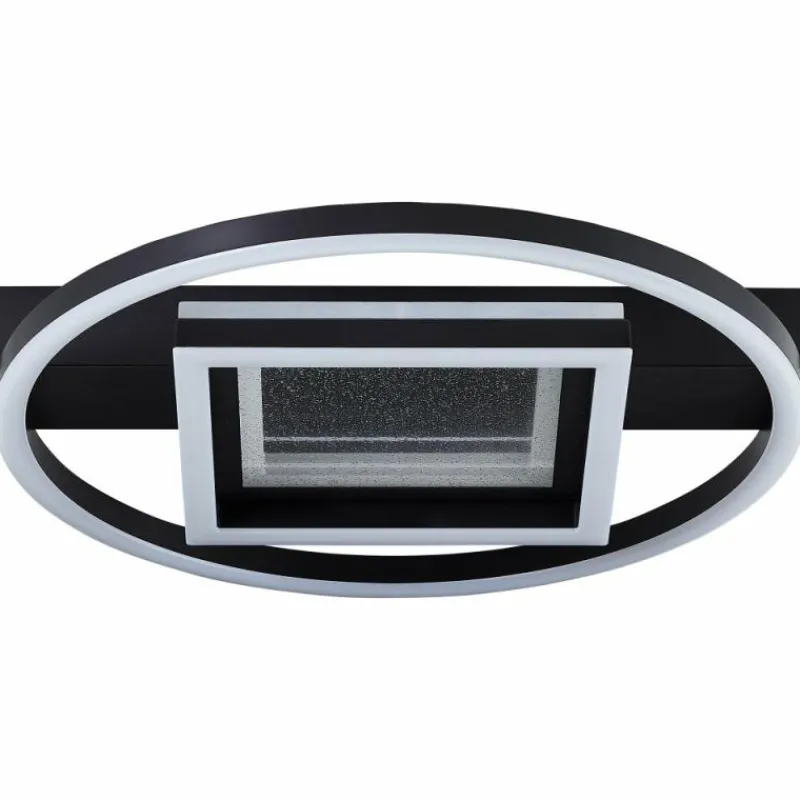 Luminaires Brilliant Plafonnier Brilliant Queens LED Noir, 1 lumière* Éclairage Led