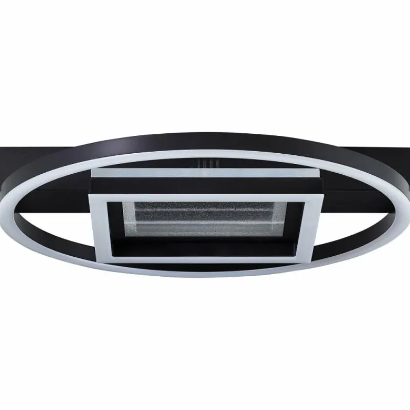 Luminaires Brilliant Plafonnier Brilliant Queens LED Noir, 1 lumière* Éclairage Led